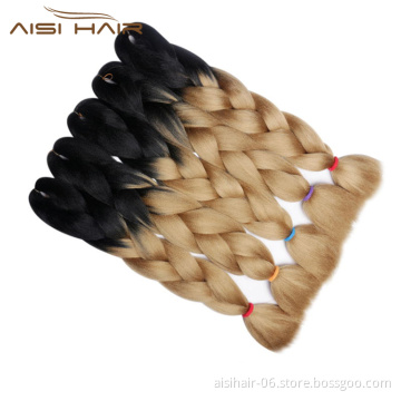 Aisi Hair Wholesale Cheap Heat Resistant Fiber Synthetic Braiding Jumbo Braiding Hair Extensions Hairpieces